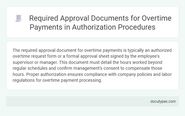 Required Approval Documents for Overtime Payments in Authorization Procedures