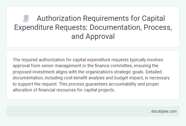 Authorization Requirements for Capital Expenditure Requests: Documentation, Process, and Approval