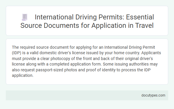 International Driving Permits: Essential Source Documents for Application in Travel