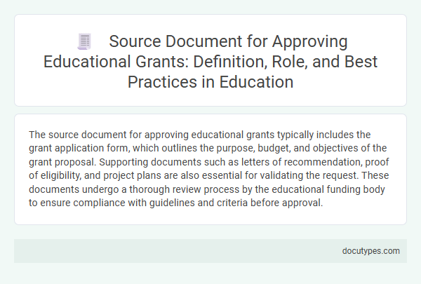 Source Document for Approving Educational Grants: Definition, Role, and Best Practices in Education