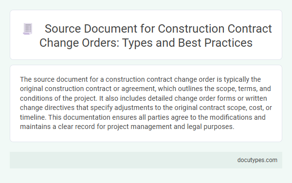 Source Document for Construction Contract Change Orders: Types and Best Practices