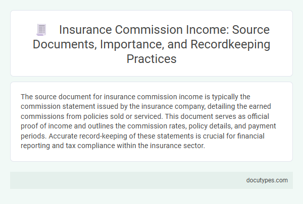 Insurance Commission Income: Source Documents, Importance, and Recordkeeping Practices