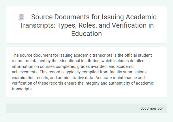 Source Documents for Issuing Academic Transcripts: Types, Roles, and Verification in Education