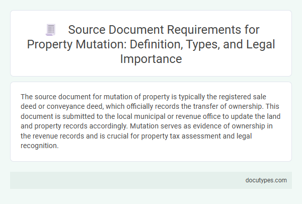 Source Document Requirements for Property Mutation: Definition, Types, and Legal Importance