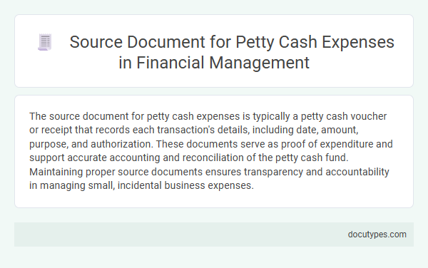 Source Document for Petty Cash Expenses in Financial Management