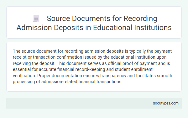 Source Documents for Recording Admission Deposits in Educational Institutions