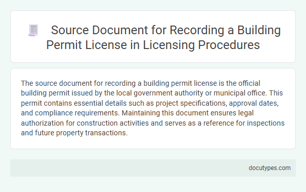 Source Document for Recording a Building Permit License in Licensing Procedures