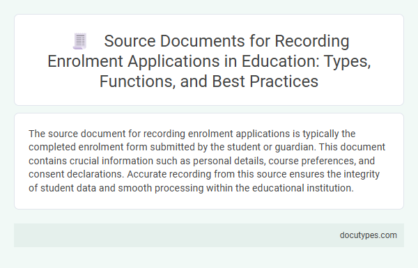 Source Documents for Recording Enrolment Applications in Education: Types, Functions, and Best Practices