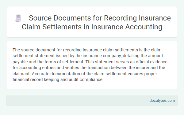 Source Documents for Recording Insurance Claim Settlements in Insurance Accounting