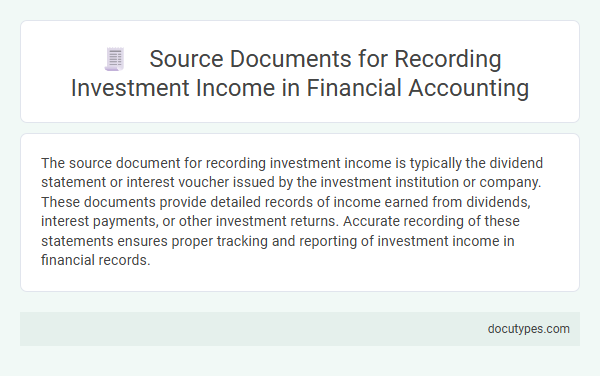 Source Documents for Recording Investment Income in Financial Accounting