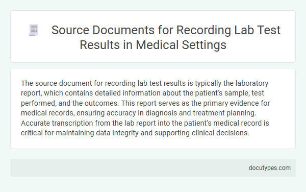 Source Documents for Recording Lab Test Results in Medical Settings