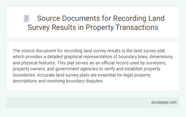 Source Documents for Recording Land Survey Results in Property Transactions