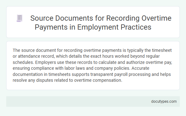 Source Documents for Recording Overtime Payments in Employment Practices