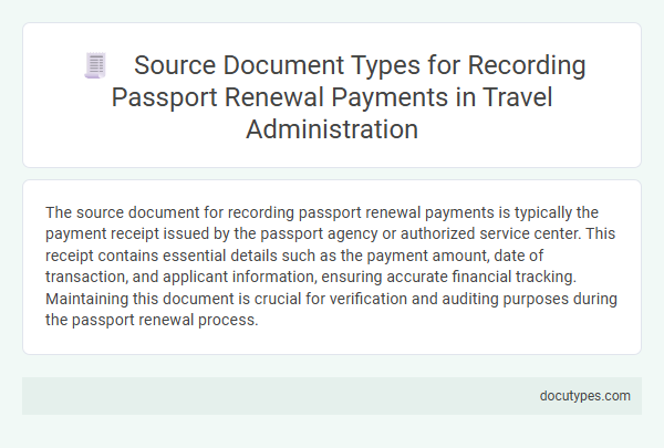 Source Document Types for Recording Passport Renewal Payments in Travel Administration