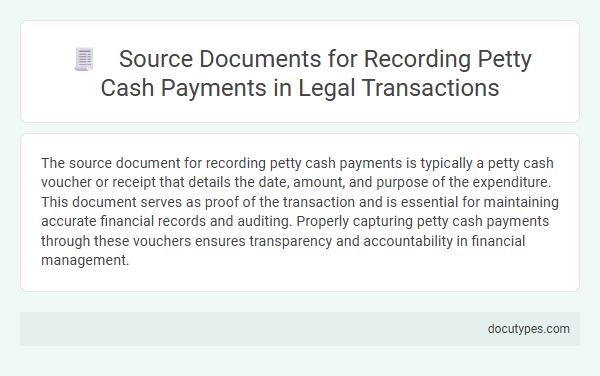 Source Documents for Recording Petty Cash Payments in Legal Transactions