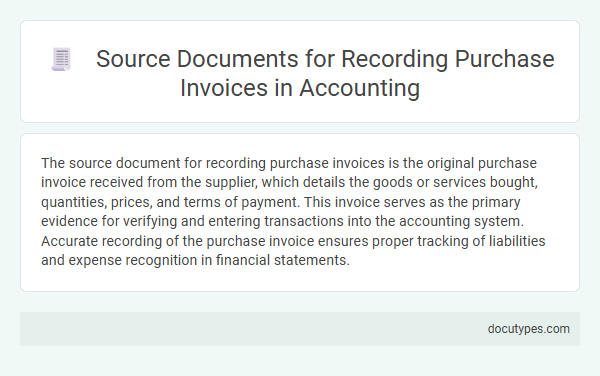Source Documents for Recording Purchase Invoices in Accounting
