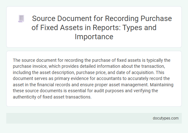 Source Document for Recording Purchase of Fixed Assets in Reports: Types and Importance