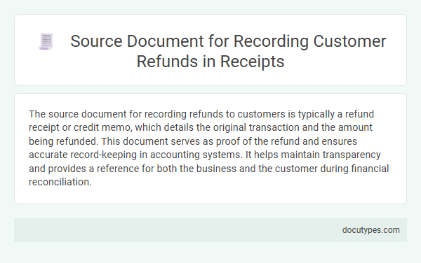 Source Document for Recording Customer Refunds in Receipts