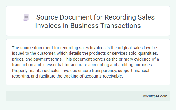 Source Document for Recording Sales Invoices in Business Transactions