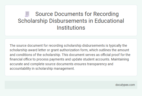 Source Documents for Recording Scholarship Disbursements in Educational Institutions