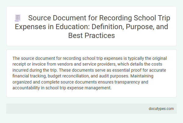 Source Document for Recording School Trip Expenses in Education: Definition, Purpose, and Best Practices
