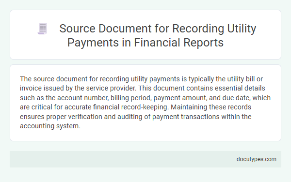 Source Document for Recording Utility Payments in Financial Reports