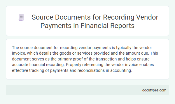 Source Documents for Recording Vendor Payments in Financial Reports