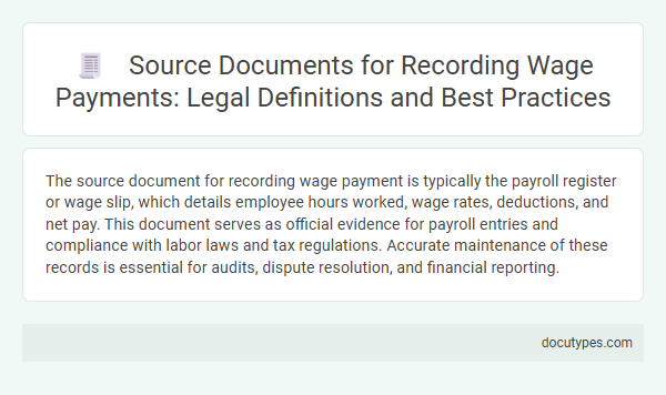 Source Documents for Recording Wage Payments: Legal Definitions and Best Practices