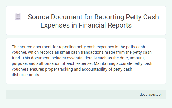 Source Document for Reporting Petty Cash Expenses in Financial Reports