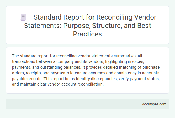 Standard Report for Reconciling Vendor Statements: Purpose, Structure, and Best Practices
