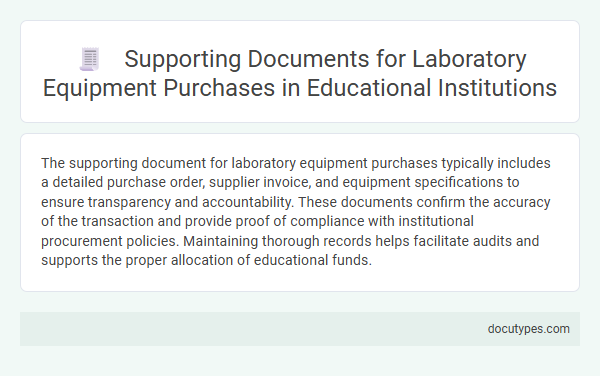 Supporting Documents for Laboratory Equipment Purchases in Educational Institutions