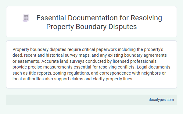Essential Documentation for Resolving Property Boundary Disputes