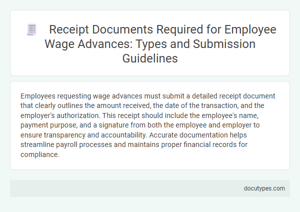 Receipt Documents Required for Employee Wage Advances: Types and Submission Guidelines