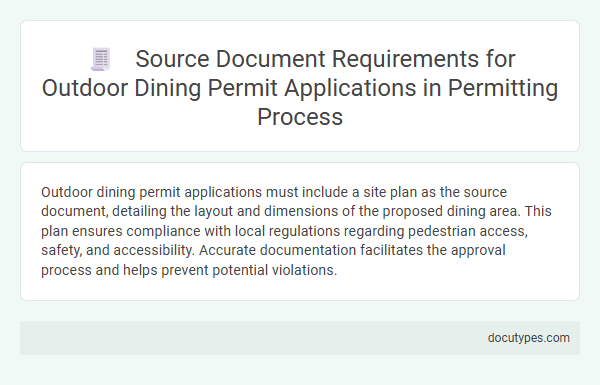 Source Document Requirements for Outdoor Dining Permit Applications in Permitting Process