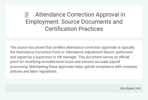 Attendance Correction Approval in Employment: Source Documents and Certification Practices