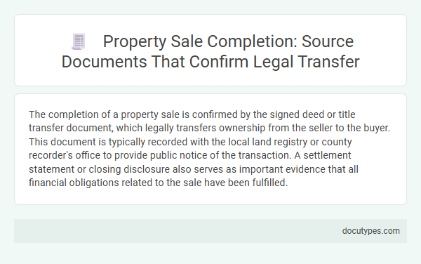 Property Sale Completion: Source Documents That Confirm Legal Transfer
