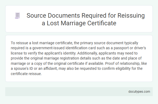 Source Documents Required for Reissuing a Lost Marriage Certificate