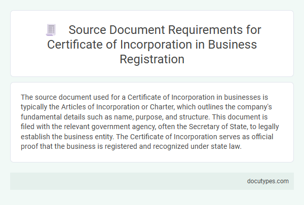 Source Document Requirements for Certificate of Incorporation in Business Registration