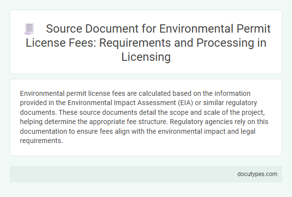 Source Document for Environmental Permit License Fees: Requirements and Processing in Licensing