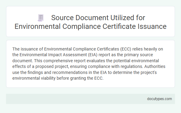 Source Document Utilized for Environmental Compliance Certificate Issuance