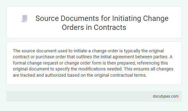Source Documents for Initiating Change Orders in Contracts