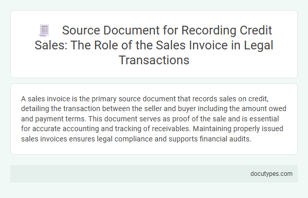 Source Document for Recording Credit Sales: The Role of the Sales Invoice in Legal Transactions