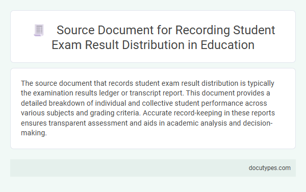 Source Document for Recording Student Exam Result Distribution in Education
