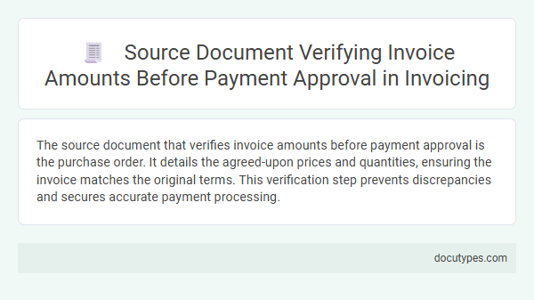 Source Document Verifying Invoice Amounts Before Payment Approval in Invoicing