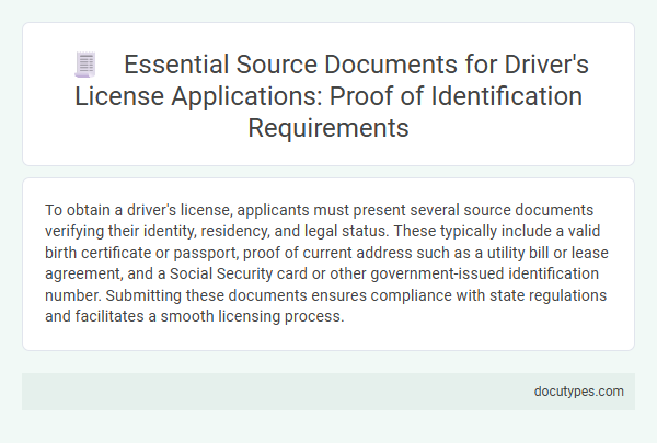 Essential Source Documents for Driver's License Applications: Proof of Identification Requirements