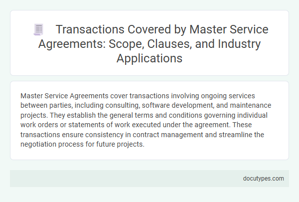 Transactions Covered by Master Service Agreements: Scope, Clauses, and Industry Applications
