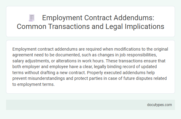 Employment Contract Addendums: Common Transactions and Legal Implications