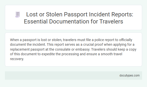 Lost or Stolen Passport Incident Reports: Essential Documentation for Travelers