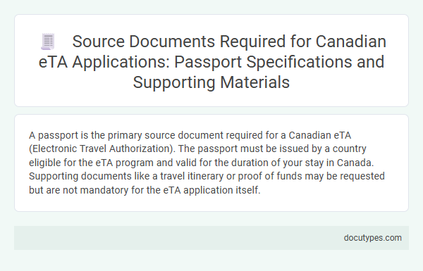 Source Documents Required for Canadian eTA Applications: Passport Specifications and Supporting Materials