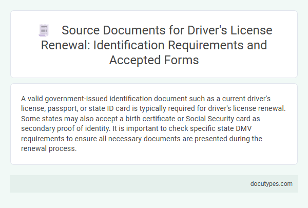 Source Documents for Driver's License Renewal: Identification Requirements and Accepted Forms
